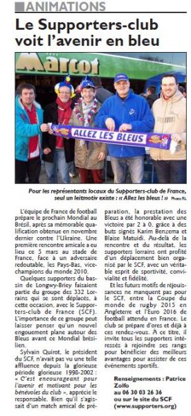 SCF France-Pays Bas 2014