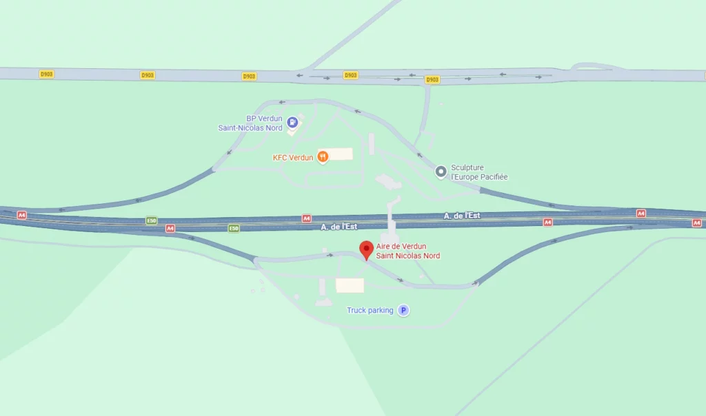 Plan RV Bus Supporters Club France Verdun