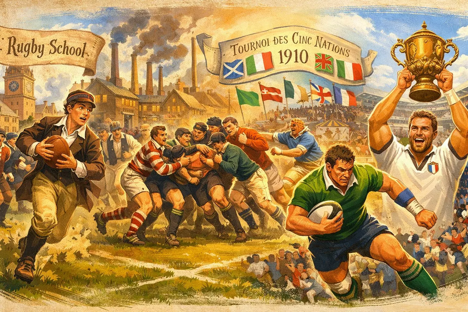 Naissance et histoire du rugby à travers le temps