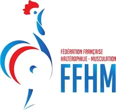 Logo FFHM Fédération Française d'Haltérophilie, Musculation, Force Athlétique et Culturisme 