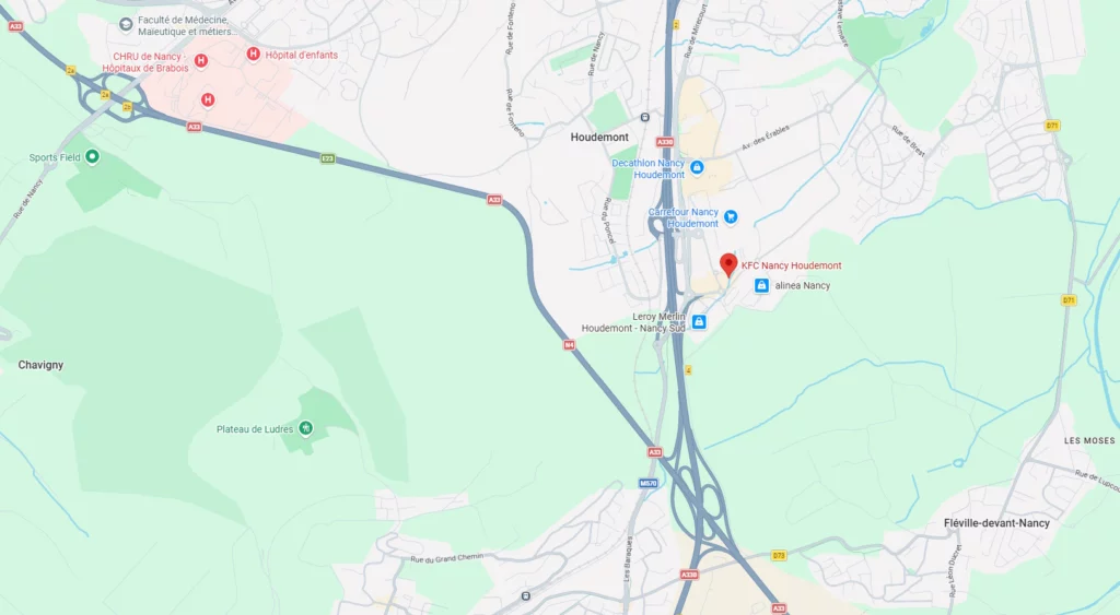 Plan RV Bus Supporters Club France Nancy