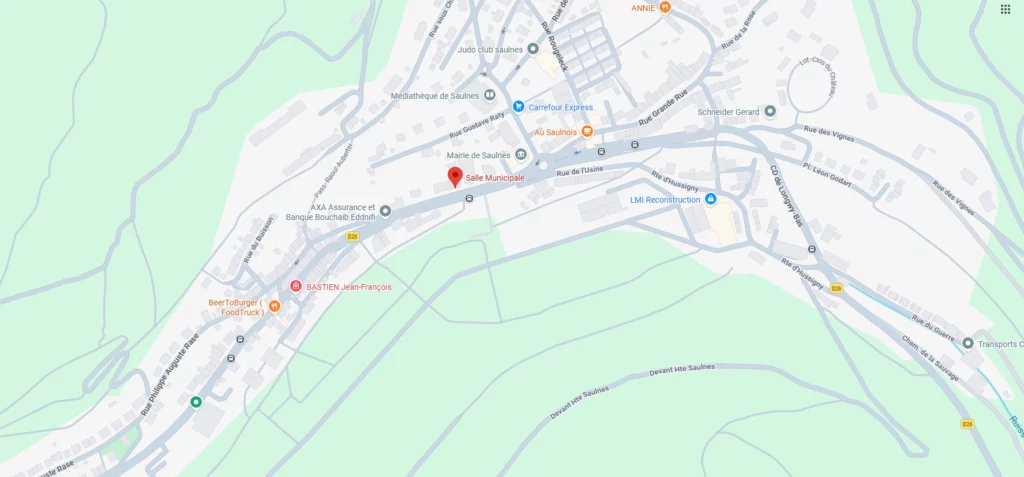 Plan RV Bus Supporters Club France Saulnes