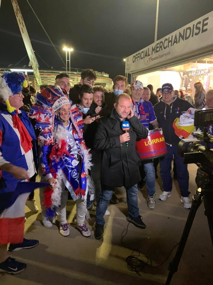 A la TV Italienne à la sortie de la demie Belgique France