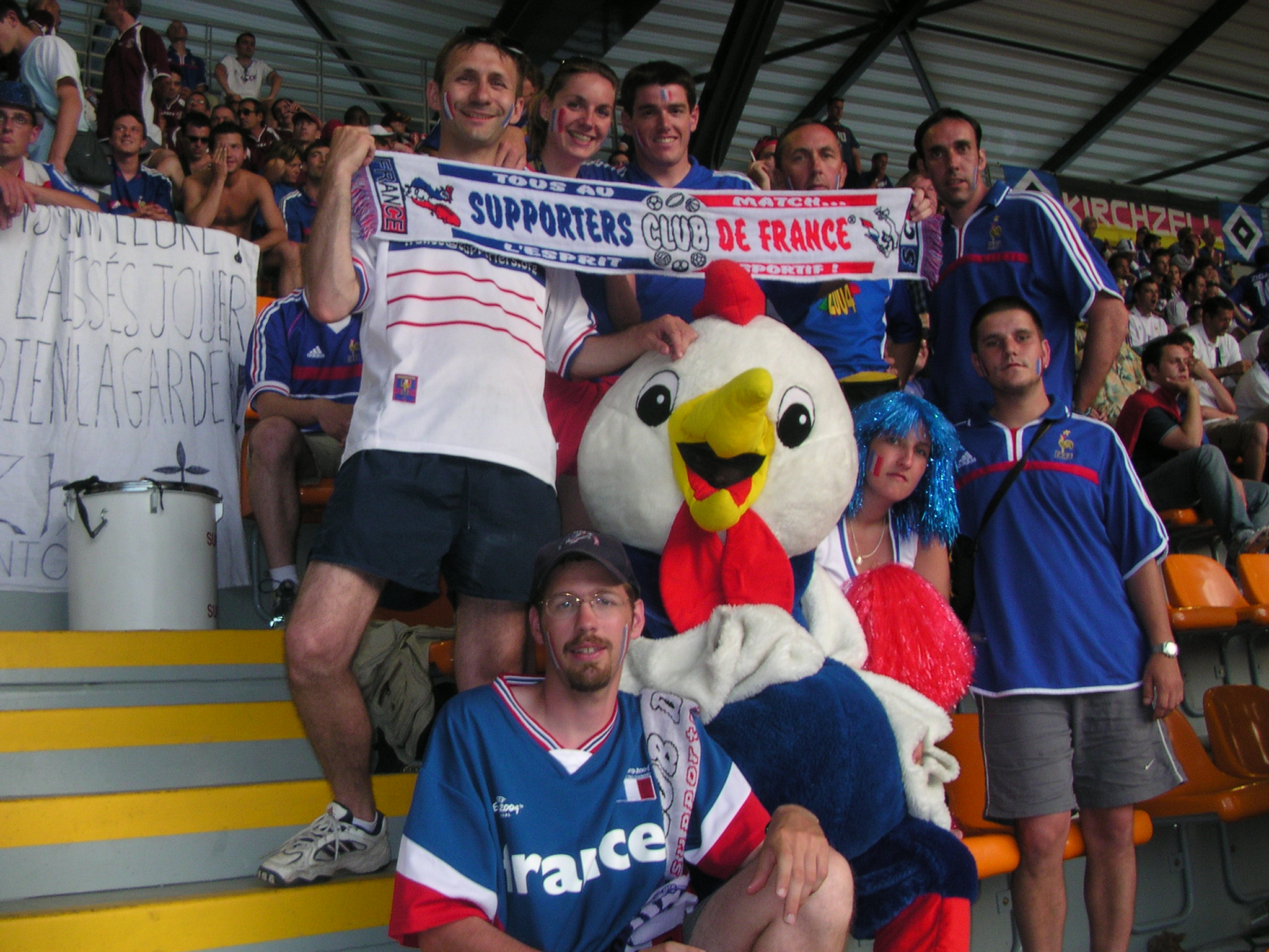 A la mi-temps de France Suisse Euro 2004