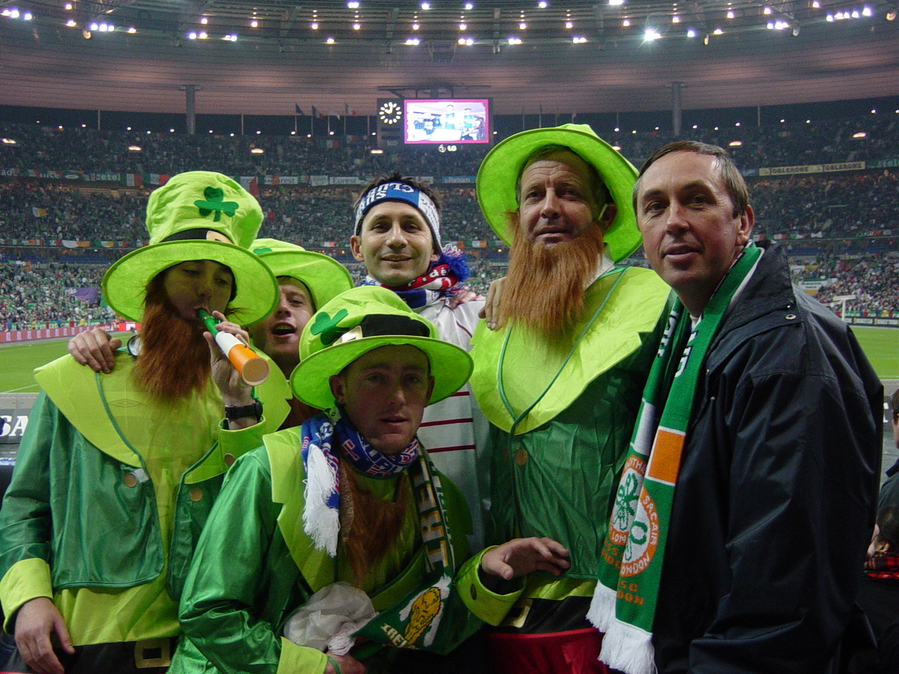 Alain avec des supporters Irlandais