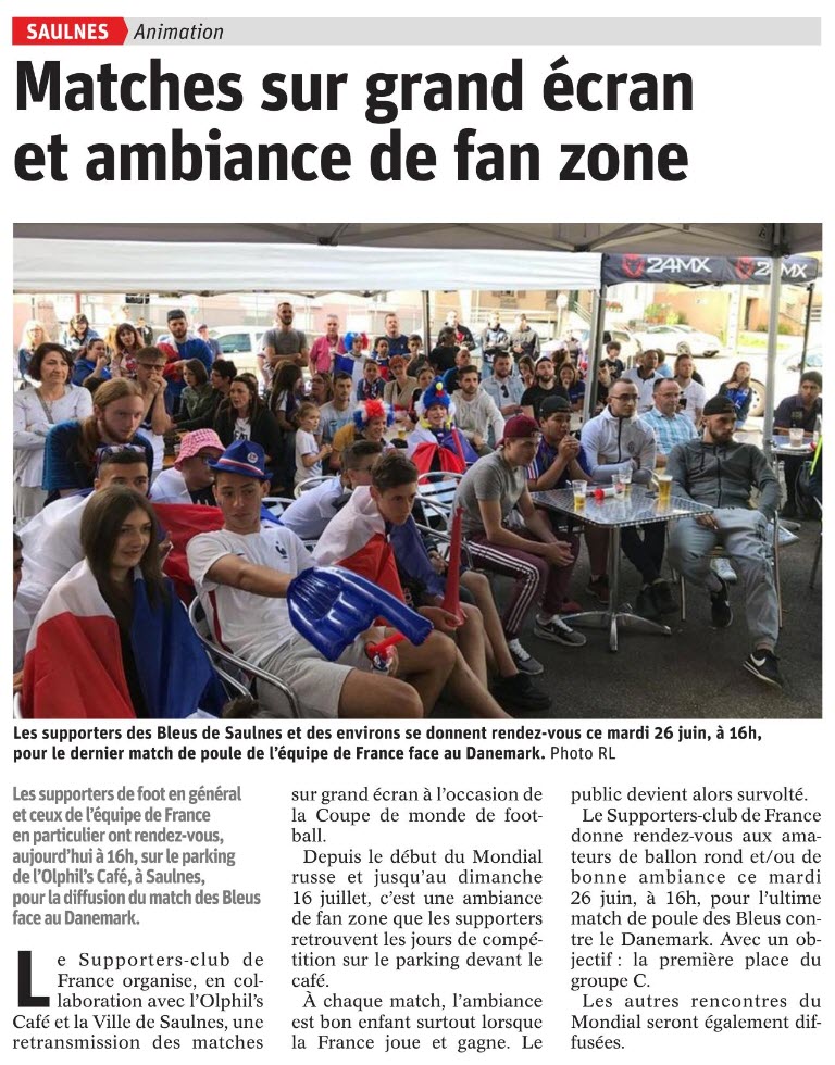 Animation Grand Ecran SCF juin 2018 Saulnes