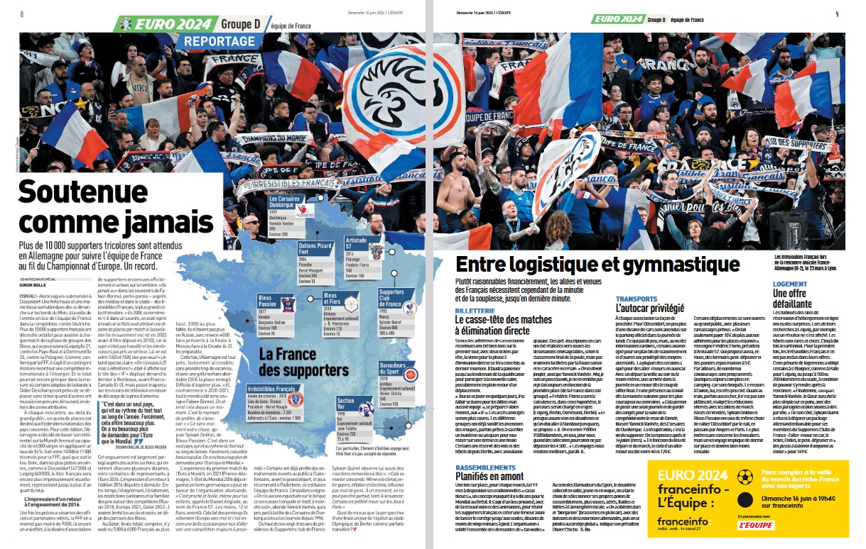 Article presse Equipe 16 juin 2024