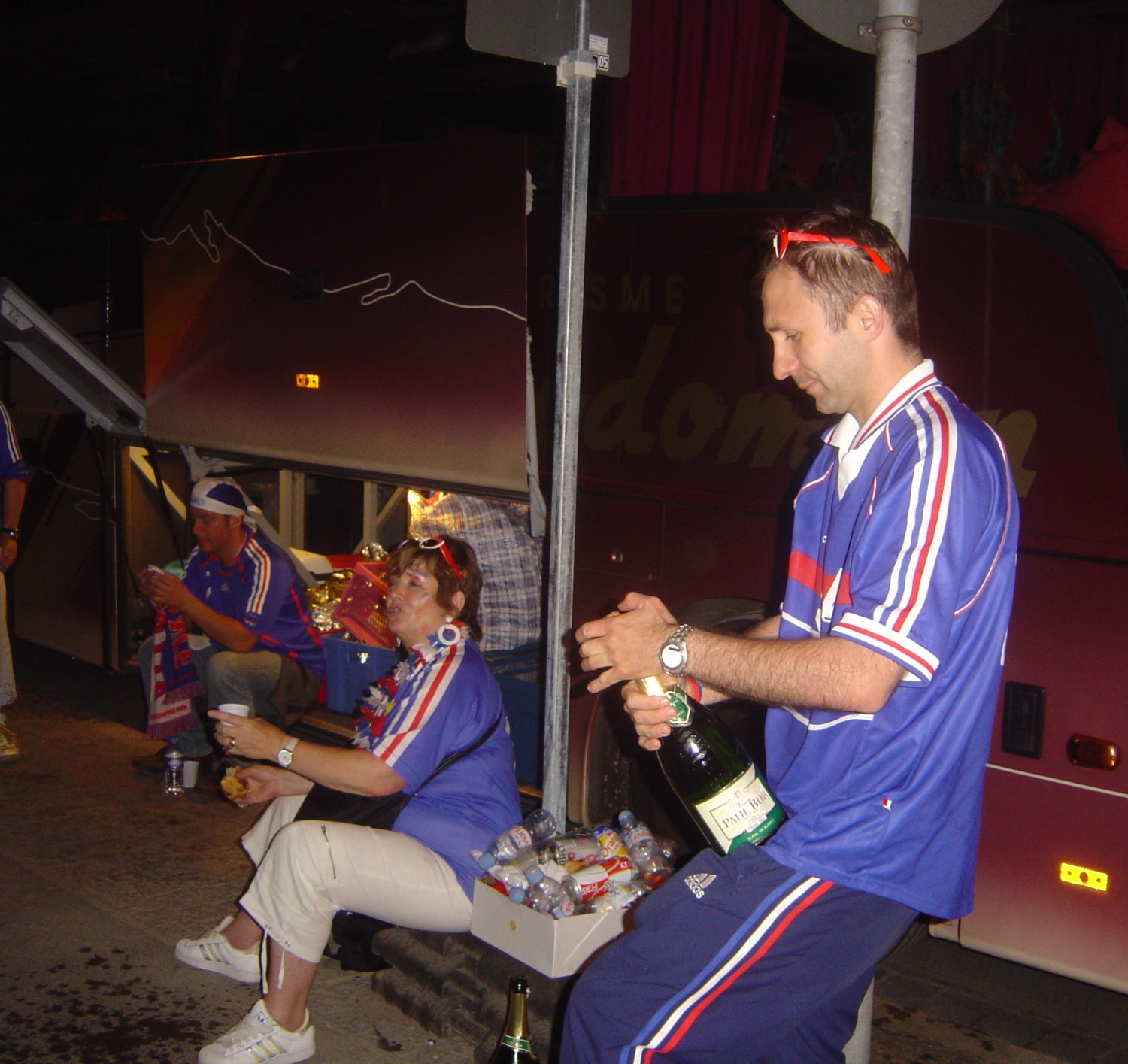 Champagne après la victoire