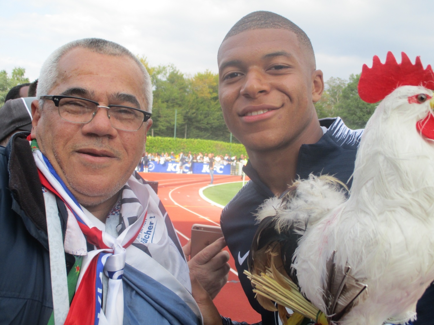 Jean Hubert avec Mbappé