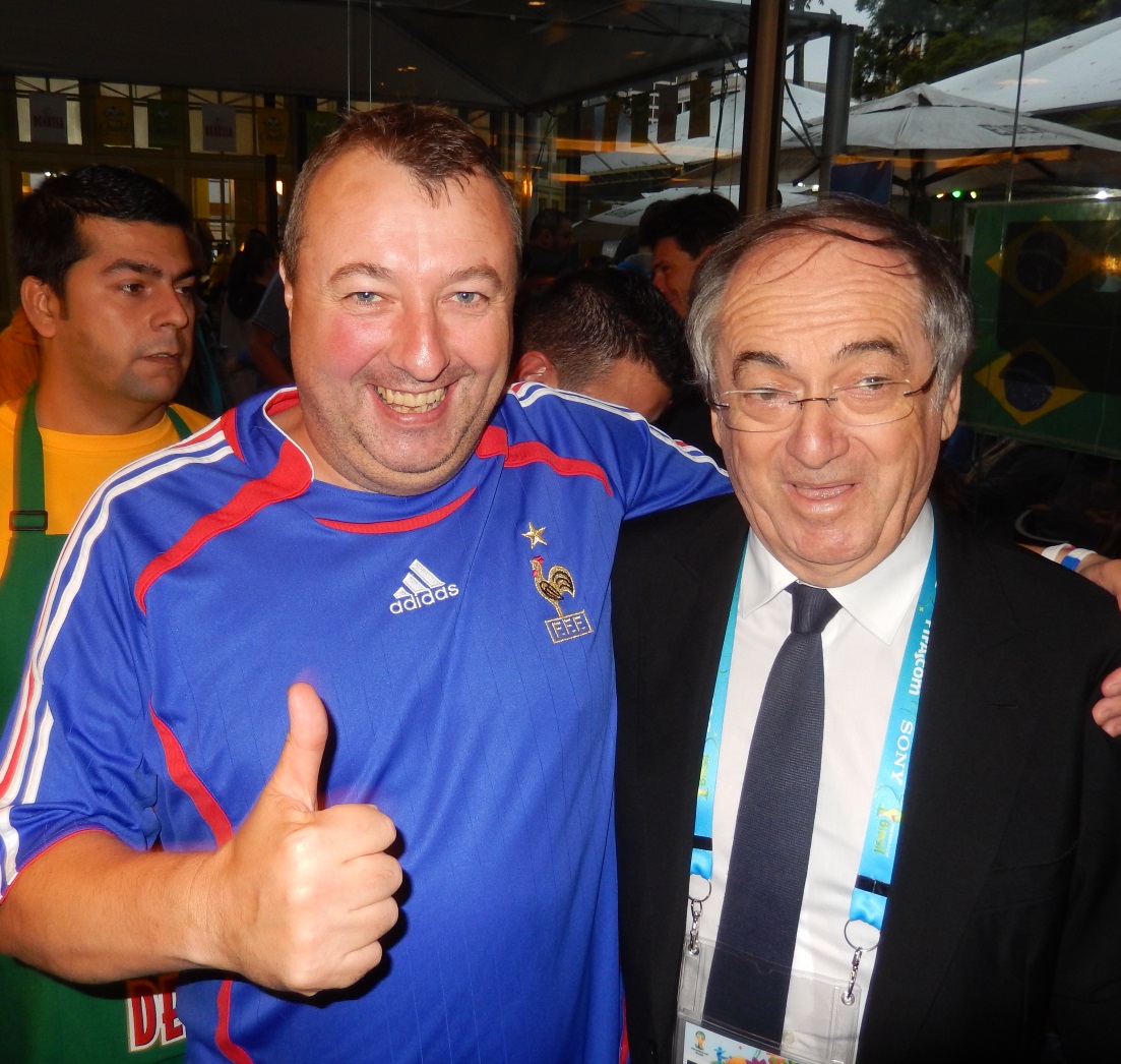 Jean Michel Cornet avec M. Le Graet au Brésil