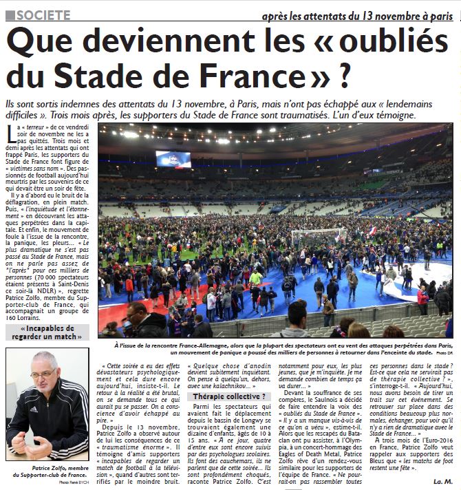 Les Oubliés Attentats Stade de France 2015 SCF RL 29 02 16