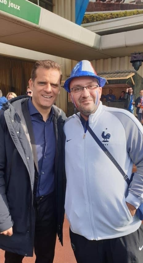 Olivier avec Jérome Rothen à Lille
