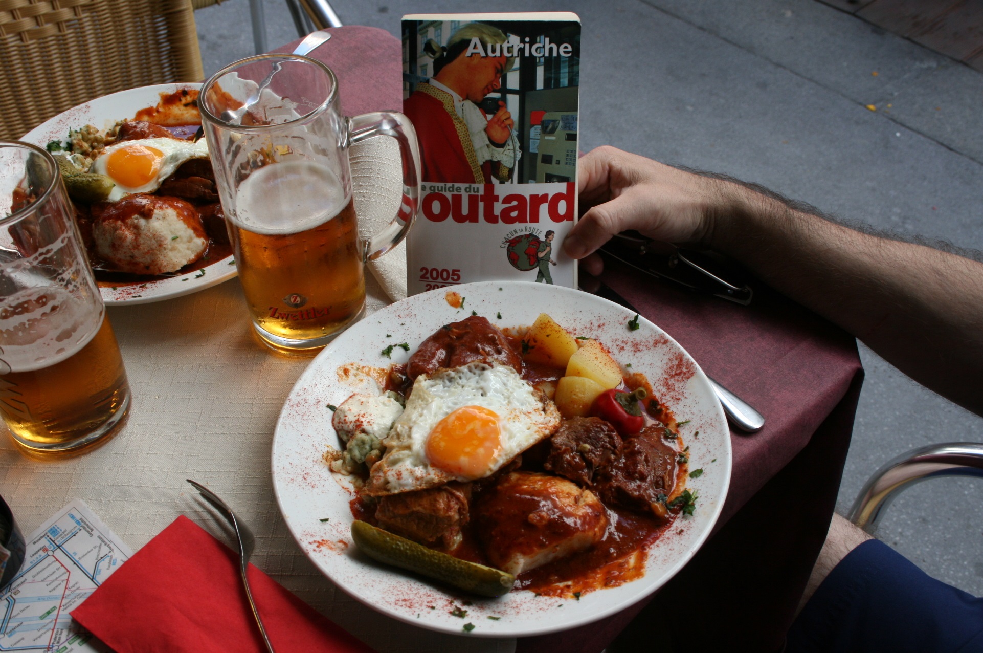 Pause repas en Autriche