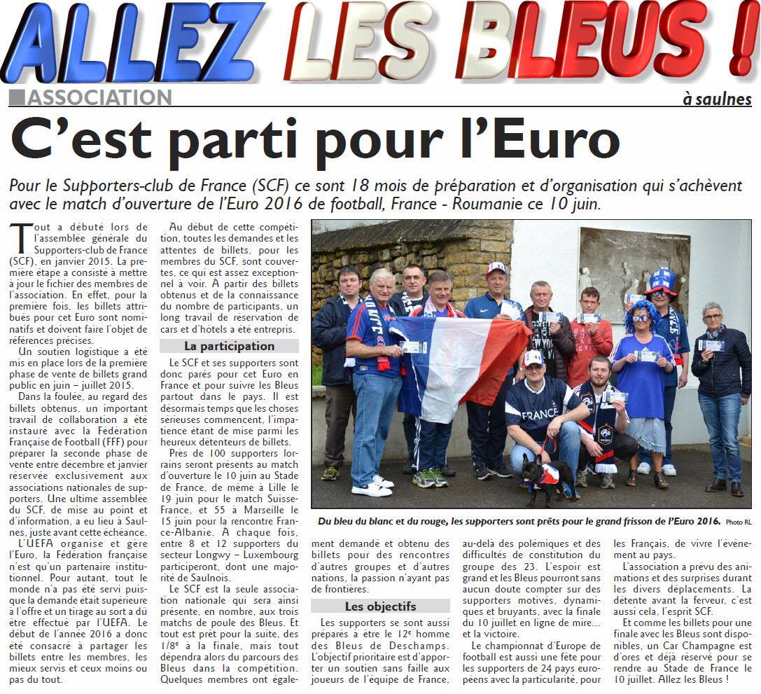 SCF Allez les Bleus avant Euro 2016
